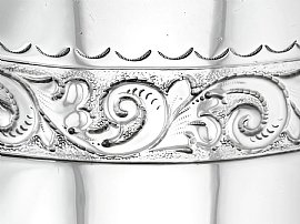 Hallmarked Antique Silver Goblet detail