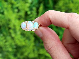 Opal Trilogy Ring in Yellow Gold