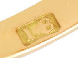 Opal Trilogy Ring in Yellow Gold hallmarks