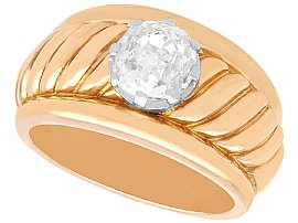 1.25ct Diamond and 18ct Yellow Gold Ring - Antique Circa 1895