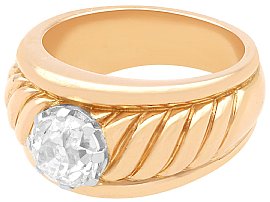 Mens Diamond Ring 1.25 carat in Yellow Gold