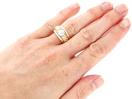 wearing Mens Diamond Ring 1.25 carat in Yellow Gold