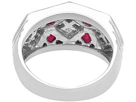 Ruby and Diamond Dress Ring in Platinum