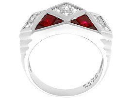 Ruby and Diamond Dress Ring in Platinum