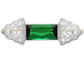 11.06ct Tourmaline and Diamond Brooch in Yellow Gold