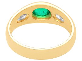 Emerald and Diamond Gold Ring