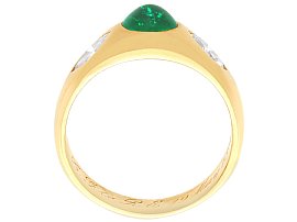 Emerald and Diamond Gold Antique Ring 