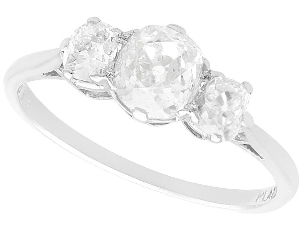 Platinum Three Stone Diamond Ring