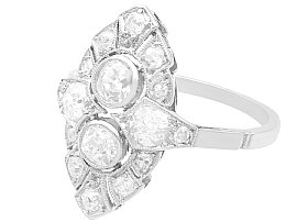 Bezel Set Diamond Cluster Ring in Platinum