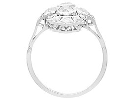 Bezel Set Diamond Cluster Ring in Platinum