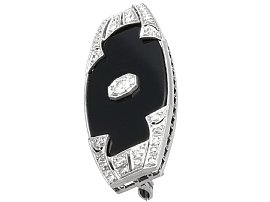 Onyx brooch with diamonds for sale