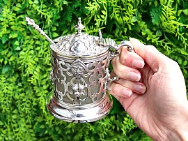 Victorian Silver Mustard Pot with Liner