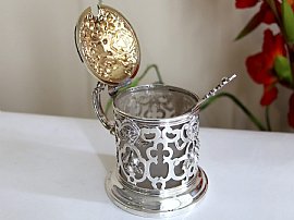 Victorian silver mustard pot 