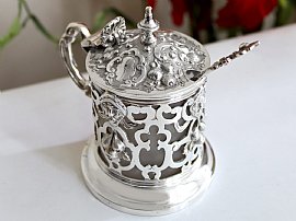 Victorian silver mustard pot 