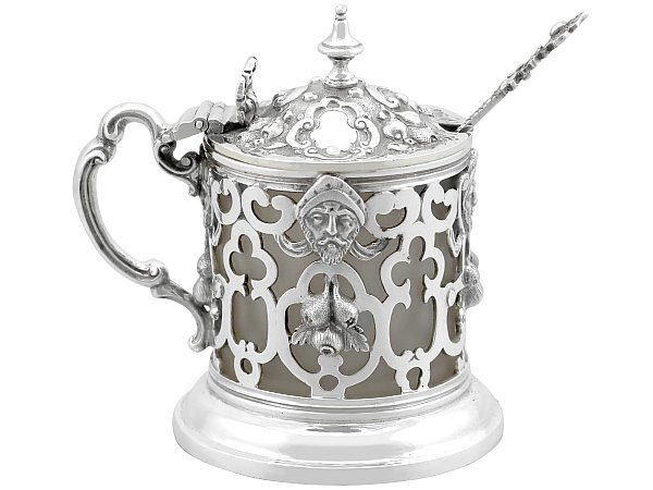 Victorian Silver Mustard Pot with Liner