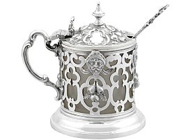 Victorian Sterling Silver Mustard Pot with Liner