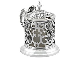 Victorian Silver Mustard Pot with Liner