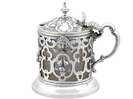 Victorian Silver Mustard Pot with Liner