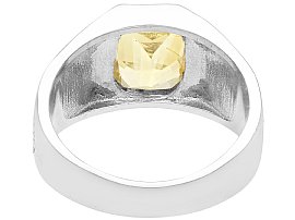 Ceylon Yellow Sapphire Ring in Platinum