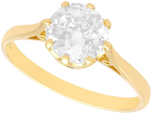 Old European Cut Diamond Solitaire in Yellow Gold