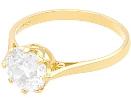 Old European Cut Diamond Solitaire in Yellow Gold