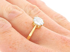 Wearing Old European Cut Diamond Solitaire in Yellow Gold