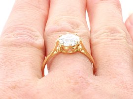 Old European Cut Diamond Solitaire in Yellow Gold