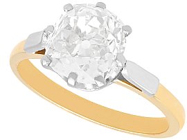 2.58ct Diamond and 18ct Yellow Gold Solitaire Engagement Ring