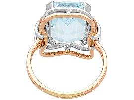 Antique Rose Gold Aquamarine Ring