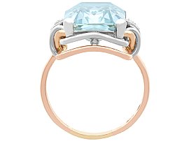 Aquamarine Rose Gold Ring