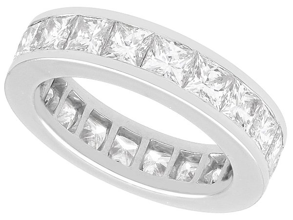 Princess Cut Diamond Eternity Ring in White Gold