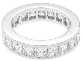 Princess Cut Diamond Eternity Ring in White Gold