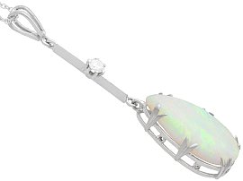 Simple Opal Teardrop Pendant 