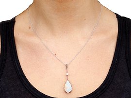 Opal Pendant being worn