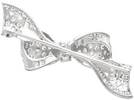 Diamond Bow Brooch in Silver reverse