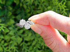 Old European Cut Diamond Twist Ring in Yellow Gold