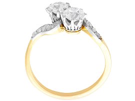 Old European Cut Diamond Twist Ring in Yellow Gold