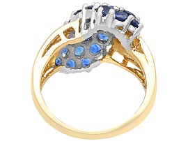 Vintage Sapphire Cluster Ring in Gold