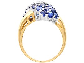 Vintage Sapphire Cluster Ring in Gold