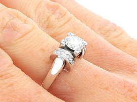 Modelling Solitaire Style Diamond Dress Ring