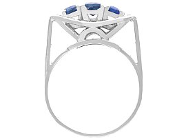 Cushion Cut Sapphire Ring with Diamonds