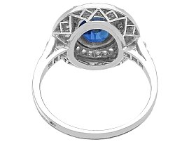 Oval Sapphire Ring with Diamond Halo