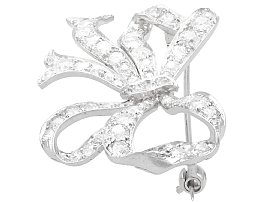 20th Century Diamond Bow Brooch in Platinum