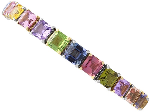 Multi Coloured Sapphire Tennis Bracelet