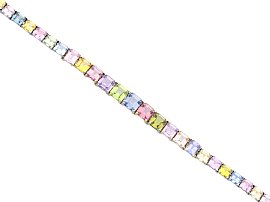 Multi Coloured Sapphire Tennis Bracelet