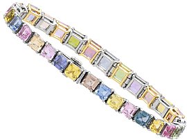 Multi Coloured Sapphire Tennis Bracelet