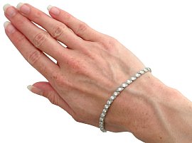 Antique Diamond Bracelet being worn