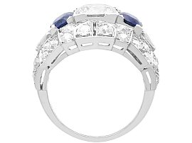 Sapphire and Diamond Dress Ring in Platinum