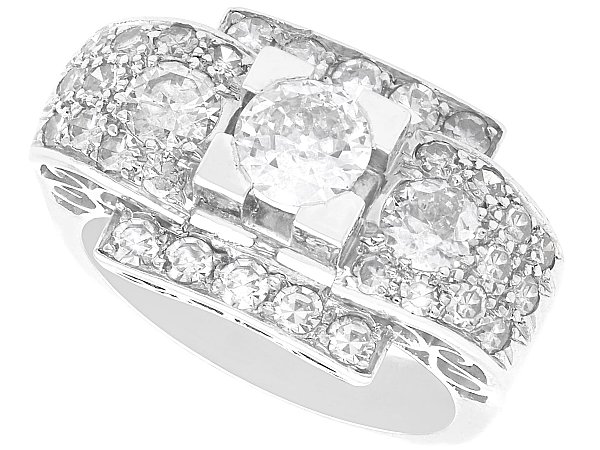 1930s Art Deco Diamond Ring for Sale