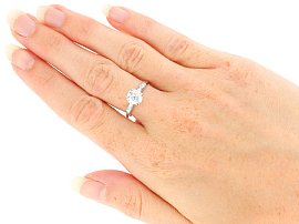 Diamond Engagement Ring Being Worn